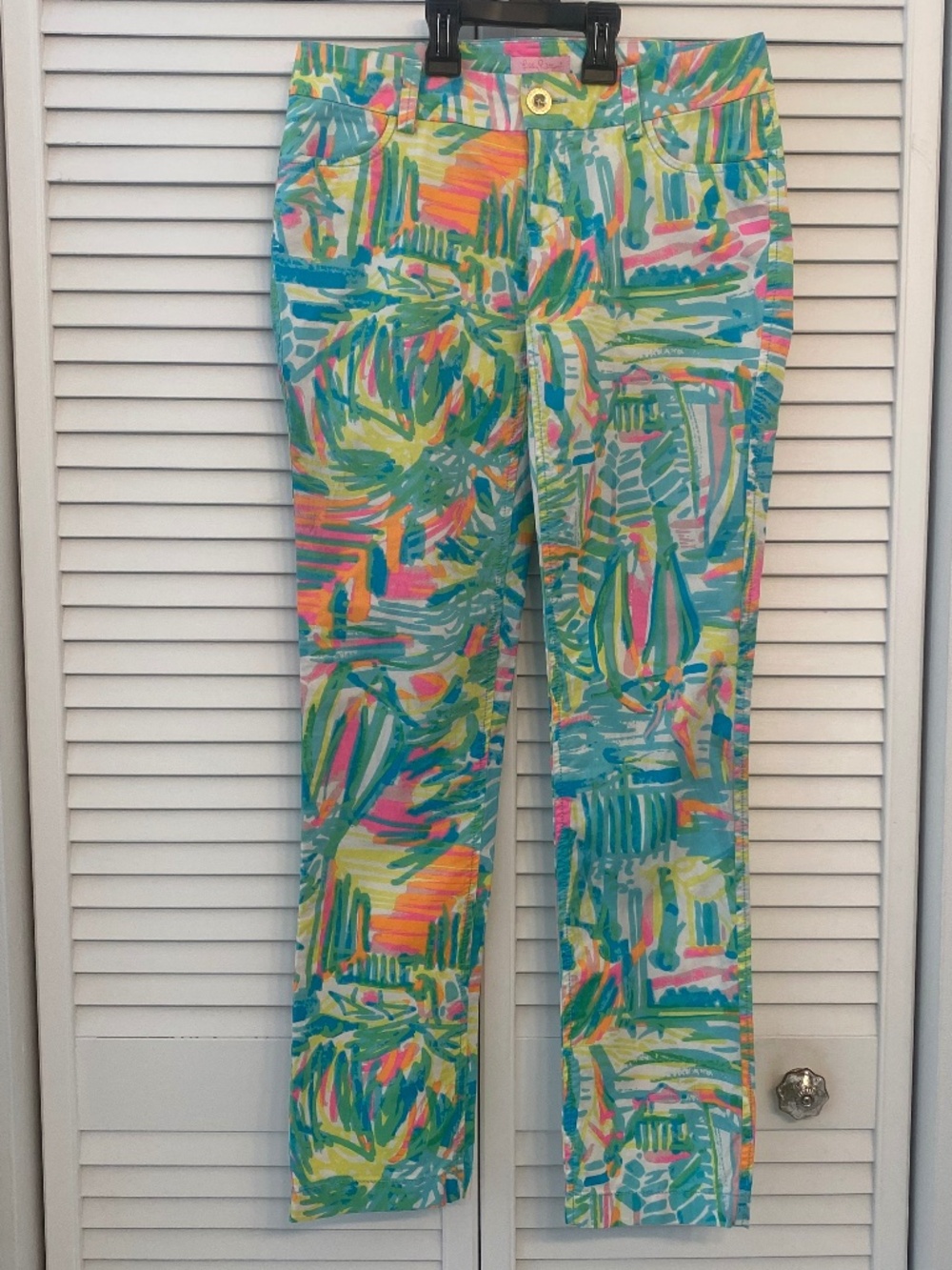 Lilly Pulitzer Callahan Chino Pants Sea Salt and Sun Size 00